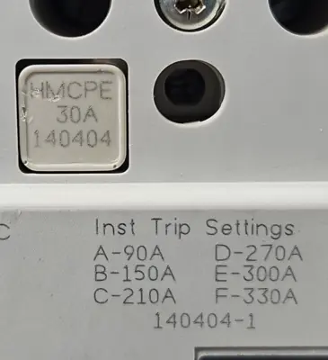 Eaton HMCPE030H1C Circuit Breaker 30A 3 pole (BIN254)