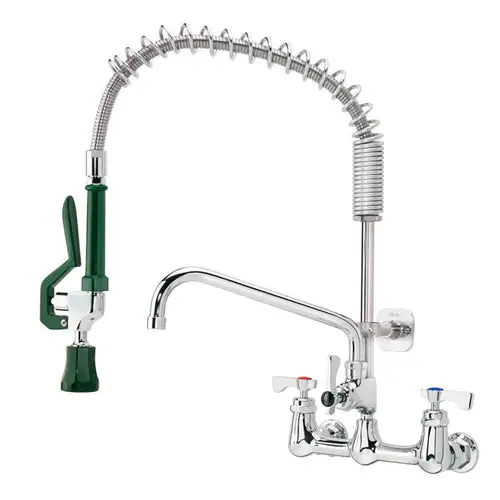 Krowne 18-725L 23 3/4"H Wall Mount Pre Rinse Faucet - 1.15 GPM, Base with Nozzle