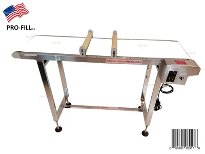 White Belt Conveyor With Rollers