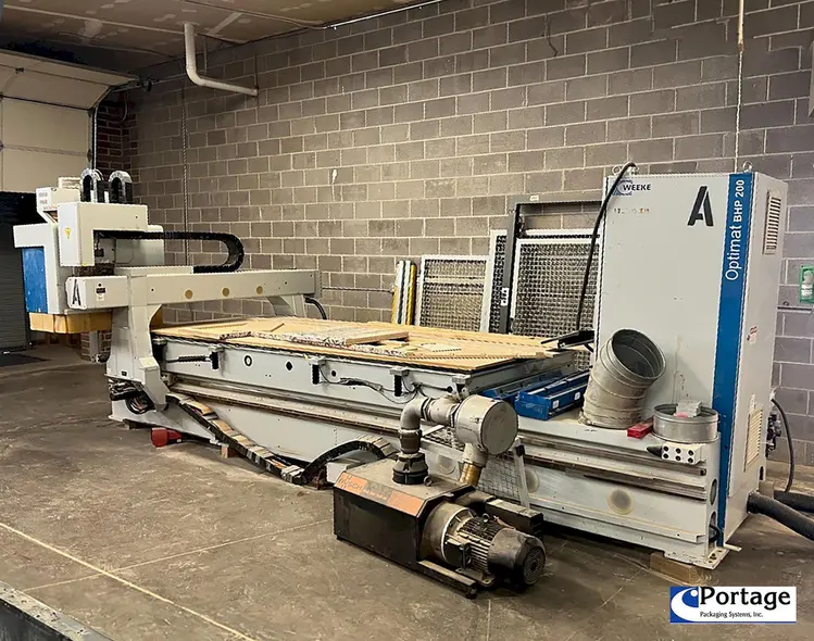 Used 2005 WEEKE OPTIMAT BHP 200 CNC Routers Ohio US | Portage Packaging Systems, Inc. #1443843