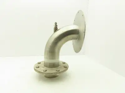 4"x 90° Stainless Flanged Pipe Elbow Vacuum Blower Intake