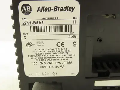 Allen Bradley 2711-B5A5 PanelView 550 HMI Control Panel Ser H FRN 4.46 100-240V