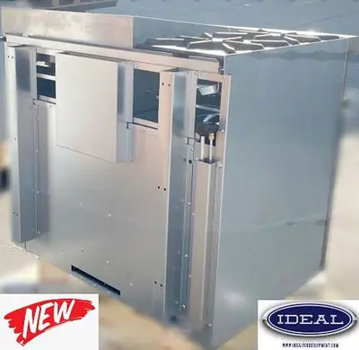 Oven with 24" char broiler and 2 open burners
