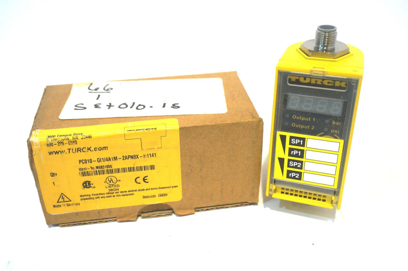 NEW TURCK PC010-GI1/4A1M-2APN8X-H1141 PRESSURE SENSOR M6831055 PC0104A1M2APNXH11