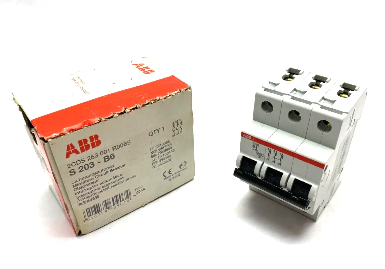 New | in-Stock ABB Miniature Circuit Breaker 3-Pole Tripping Character B Circuit Breakers Michigan US | Maverick Industrial Sales #1394576