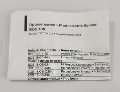 NEW Balluff BOS 18K-5-B3-37-S4