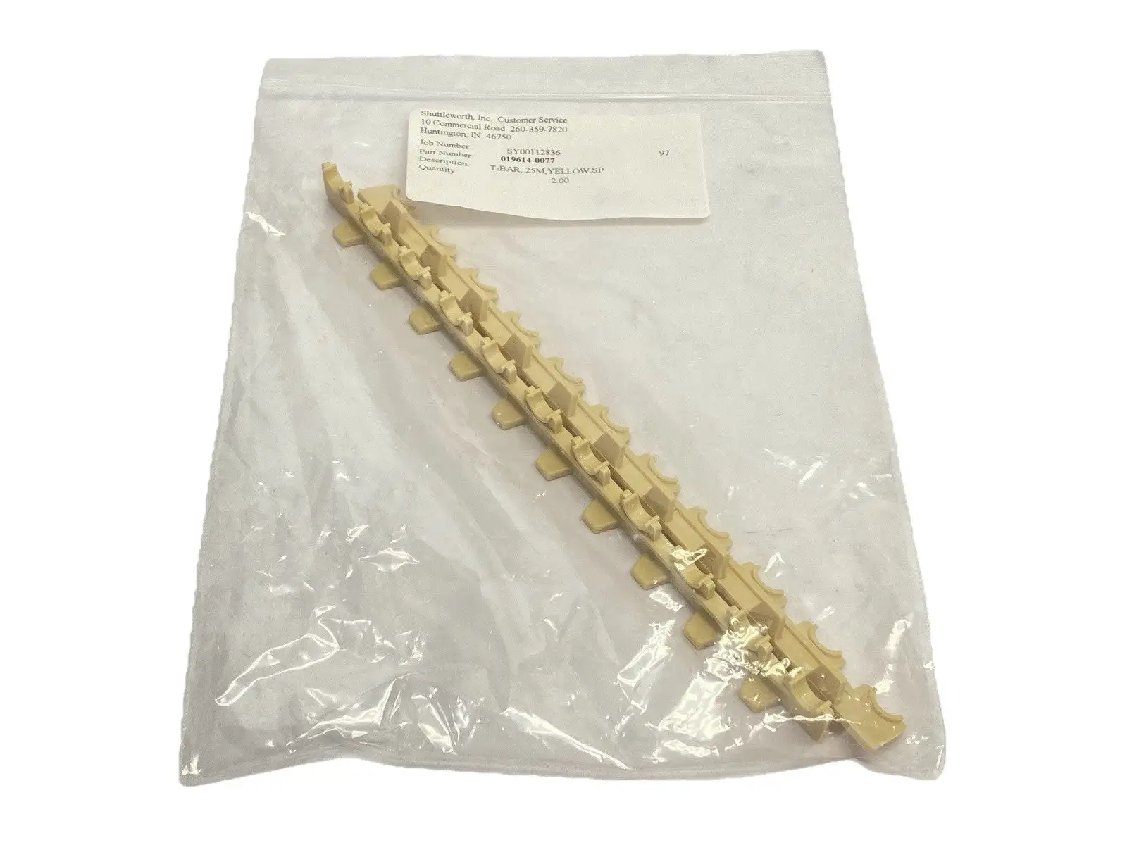 USED SHUTTLEWORTH T-BAR 0.25M YELLOW LOT OF 2