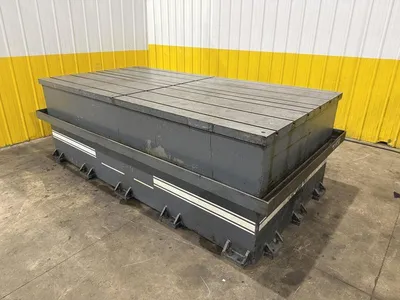 60" X 120" T-SLOTTED LAYOUT TABLE / FLOOR PLATE WITH COOLANT TROUGHS: YOBRO #25558