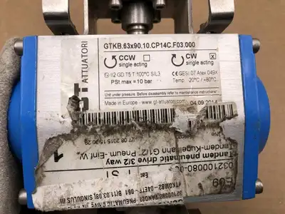 GTKB 63X9010CP14CF03000 Actuator w/2 Stainless Valves 145 PSI