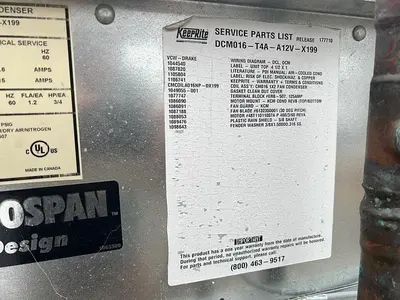 NEW 2019 DRAKE CS150S3-14 AIR COOLED CONDENSER SINGLE CIRCUIT  150,000 BTU
