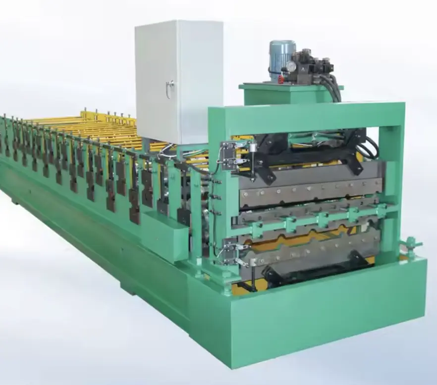 820mm Colored Steel Metal Roof and Wall Panel Double Layer Roll Forming Machine in China