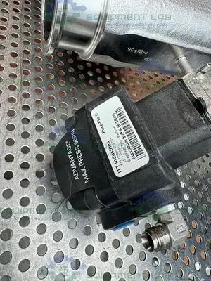 USED 5 ITT PURE-FLO STAINLESS STEEL DIAPHRAGM VALVES W/ 2" TO 1/2" SANITARY FITTING