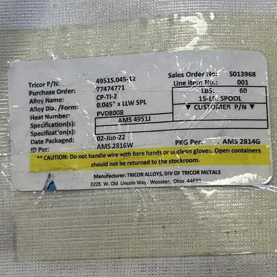 New | in-Stock TRICOR 4951S.045-12 Cable & Wire Ohio US | Surplus Asset Holdings #1235632