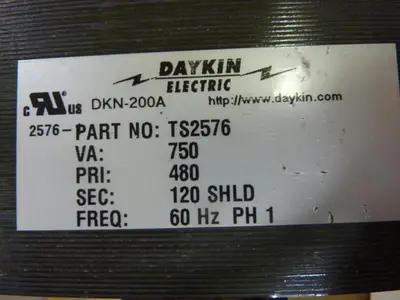 USED DAYKIN TS2576