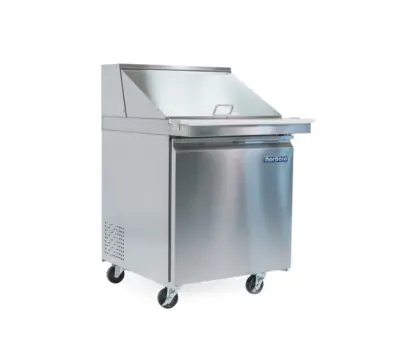 Magic Chef 6 CU. FT. SINGLE DOOR MEGA TOP PREP TABLE COMMERCIAL REFRIGERATOR IN STAINLESS STEEL