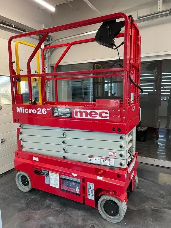New | in-Stock 2026 MEC MICRO26 AC ELECTRIC SCISSOR LIFT Scissor Lifters Alberta CA | Adcock Equipment #1417666