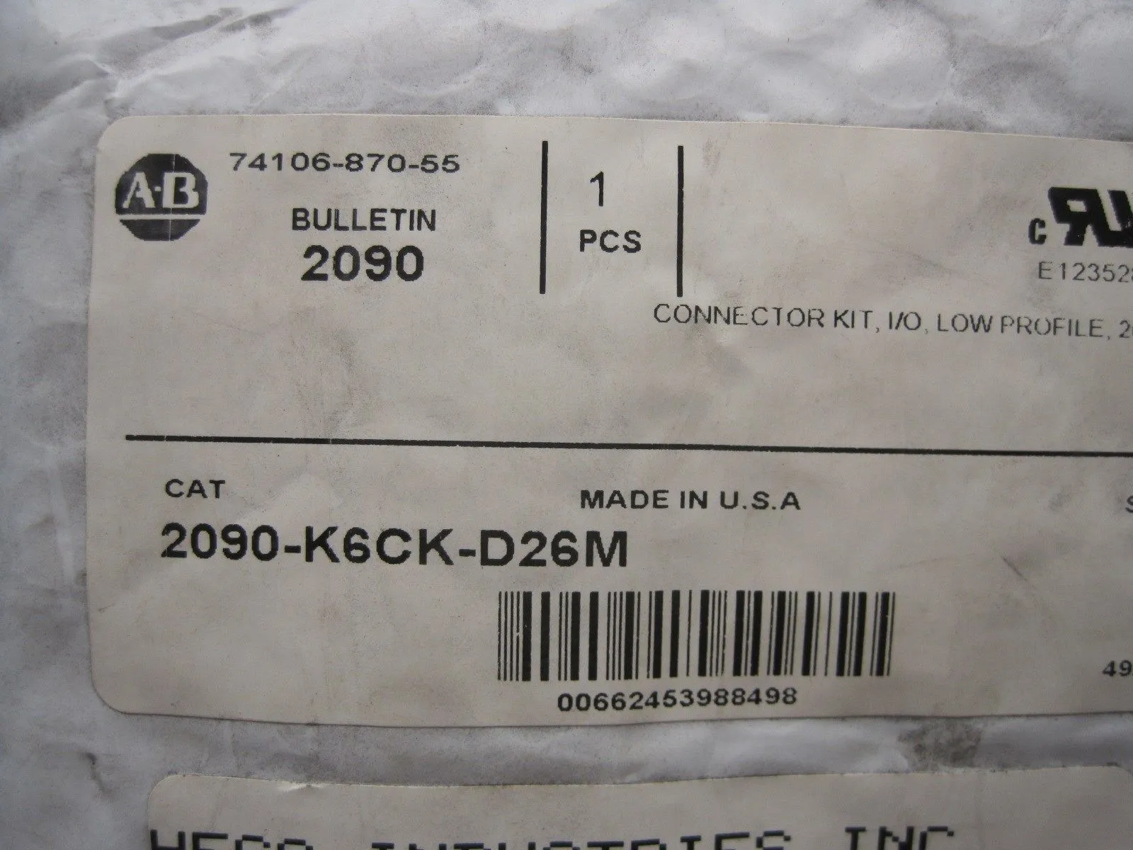 NEW ALLEN BRADLEY 2090-K6CK-D26M CONNECTOR KIT 2090K6CKD26M