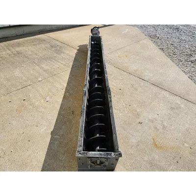 Used 9" Dia X 10' L Mild Steel Screw Conveyor 3HP
