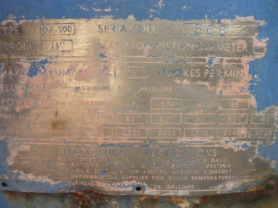USED CONTINENTAL EMSCO DA-500