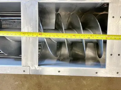Used Screw Conveyor, 14'' Diameter X 204'' Long, Tapered Screw