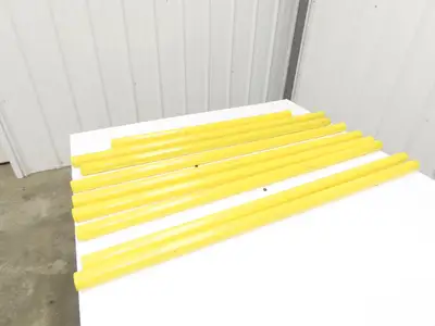 1-1/4"x 48" Sch 40 Yellow Aluminum Speed-Rail 1.66" Pipe OD  Mixed Lot of 9