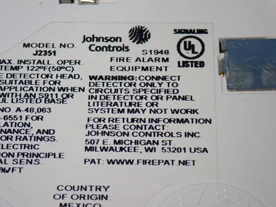 New | in-Stock JOHNSON CONTROLS J2351 Safety Products (Other) Ohio US | HGR 24 #1249410