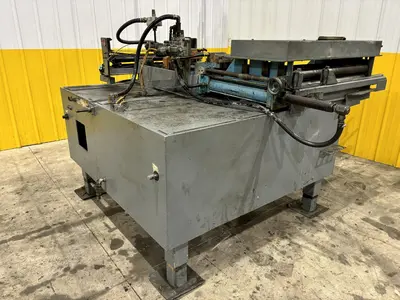 36"W X 24" PRESS EQUIPMENT AIR GRIP FEEDER W/ STRAIGHTENER & ROLL 1998 : STOCK #21953