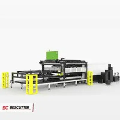 2026 Bescutter FLY PRO 5'X10' | 1500W - 6000W IPG | Fiber Laser Metal Sheet and Pipe Cutter Full Enclosure with Parallel Shuttle Table