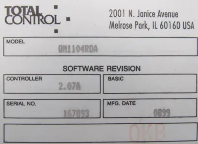 REFURBISHED TOTAL CONTROL QM1104R0A MARQUEE