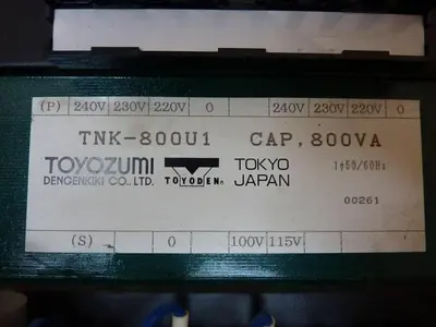 USED TOYOZUMI DENGEN KIKI TNK-800U1