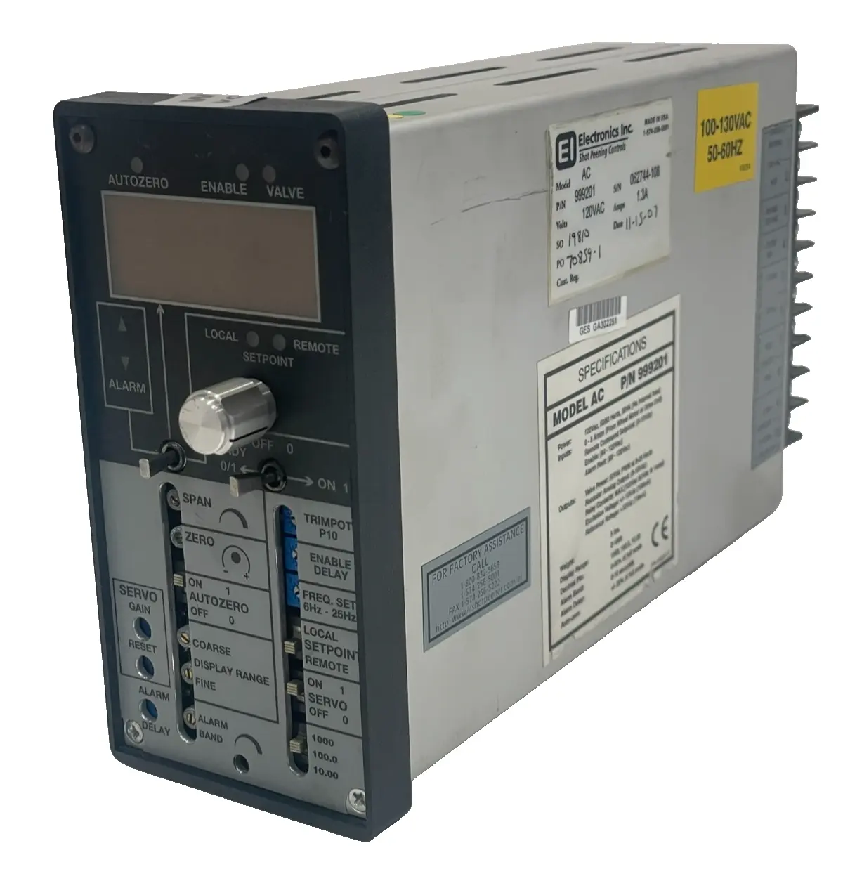 REPAIRED ELECTRONICS INC. 999201 AC CONTROLLER 120VAC 1.3A
