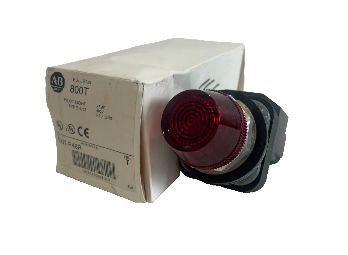 ALLEN BRADLEY 800T-P46R PILOT LIGHT SER. T 800TP46R NEW, SURPLUS