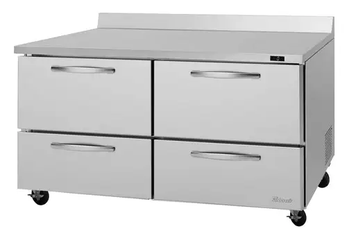 Turbo Air PWF-60-D4-N 60 1/4"W Worktop Freezer w/ (2) Sections & (4) Drawers, 115v