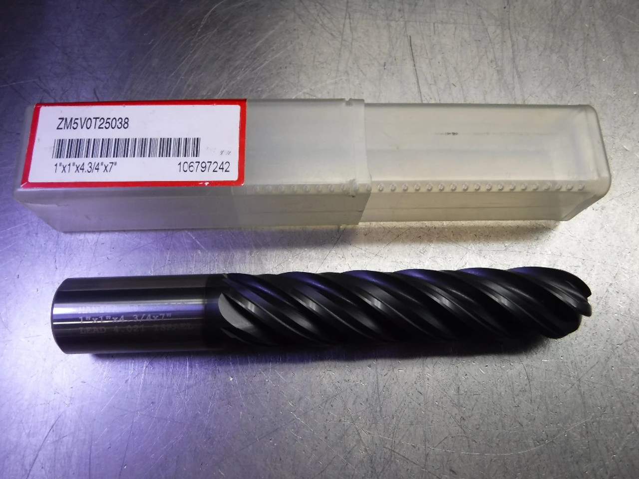Hanita 1" 5 Flute Carbide Ballnose Endmill 1" Shank ZM5V0T25038 (LOC29)