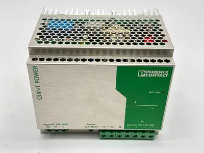 Quint-PS-100-240AC/24DC/20 | Phoenix Contact QUINT-PS-100-240AC/24DC/20 REV. 20 Power Supply 2938620 - Used