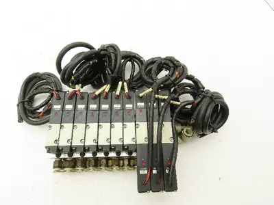 Koganei A113-4E2-13 Pneumatic Solenoid Valve 10-Station Manifold 24V