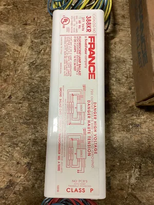 France 388KR Fluorescent Lighting Ballast 277V 800mA