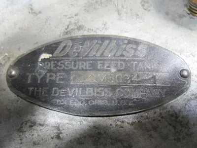 Delvibiss QM5094-1 10 Gallon Galvanized Steel Pressure Pot Tank W/Agitator