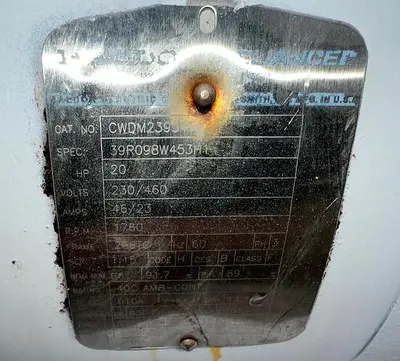 Pump, Centrifugal, 20 HP, Stainless Steel, Fristam, 2.5" In/Out #S744992