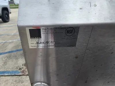 Used Elkay Used Elkay 39" X 19.75" 3 Compartment Stainless Steel sink with Faucet - SS412 Sinks Illinois US | Falcon Restaurant Supply #1373528