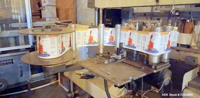 Used Complete Wine Bottling Line with Corker, Labeler & Capsule Shrinker