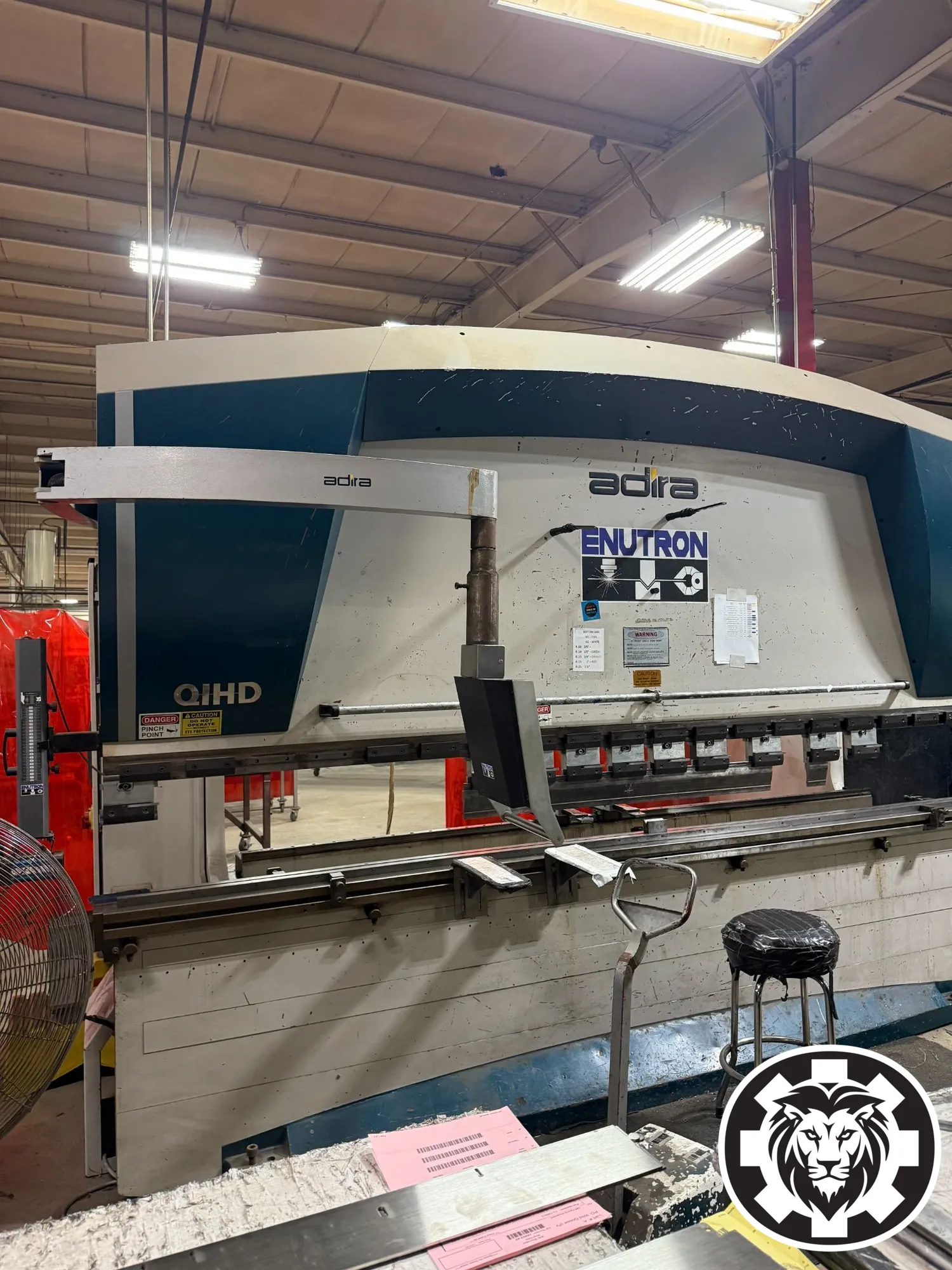 175 Ton x 12' Adira QIHD CNC Press Brake, 2006 - 4 Axis Backgauge