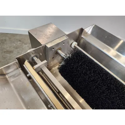 Used 1/2HP Motorized Sanitary Conveyor Belt Washing System - 54"W