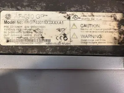 Ge AF-650 GP AC Drive 6KGP43015X2XXXA1 11/15kW 15/20Hp 460V (9.4.3)