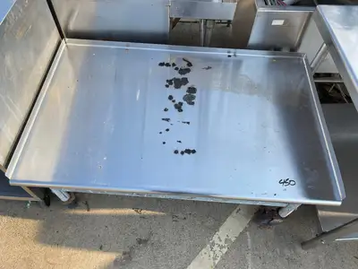 Used Falcon Restaurant Supply Used 48" Stainless Steel Equipment Stand - SS228 Restaurant Equipment (Miscellaneous) Illinois US | Falcon Restaurant Supply #1375958