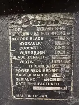 Used 2017 AMADA HFA-700CII Horizontal Band Saws Illinois US | Perfection Global, LLC. #1371138