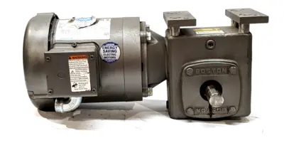 110047.00,F721B-40K-B5-J | Leeson 110047.00 Electric Motor w/Boston Gear F721B-40K-B5-J Speed Reducer - Used