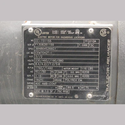 USED BALDOR CEM7042T-I