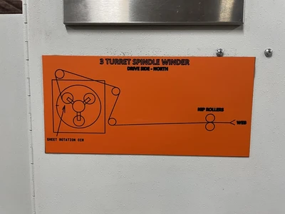 78" Wide Parkinson Turret Winder, 3 Position, 24" Diameter