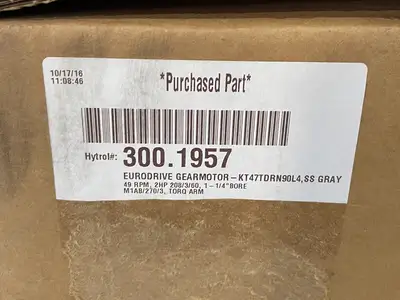 KT47T DRN90L4,300.1957 | SEW Eurodrive KT47T DRN90L4 Gearmotor 2.0HP 49RPM Hytrol 300.1957 - New